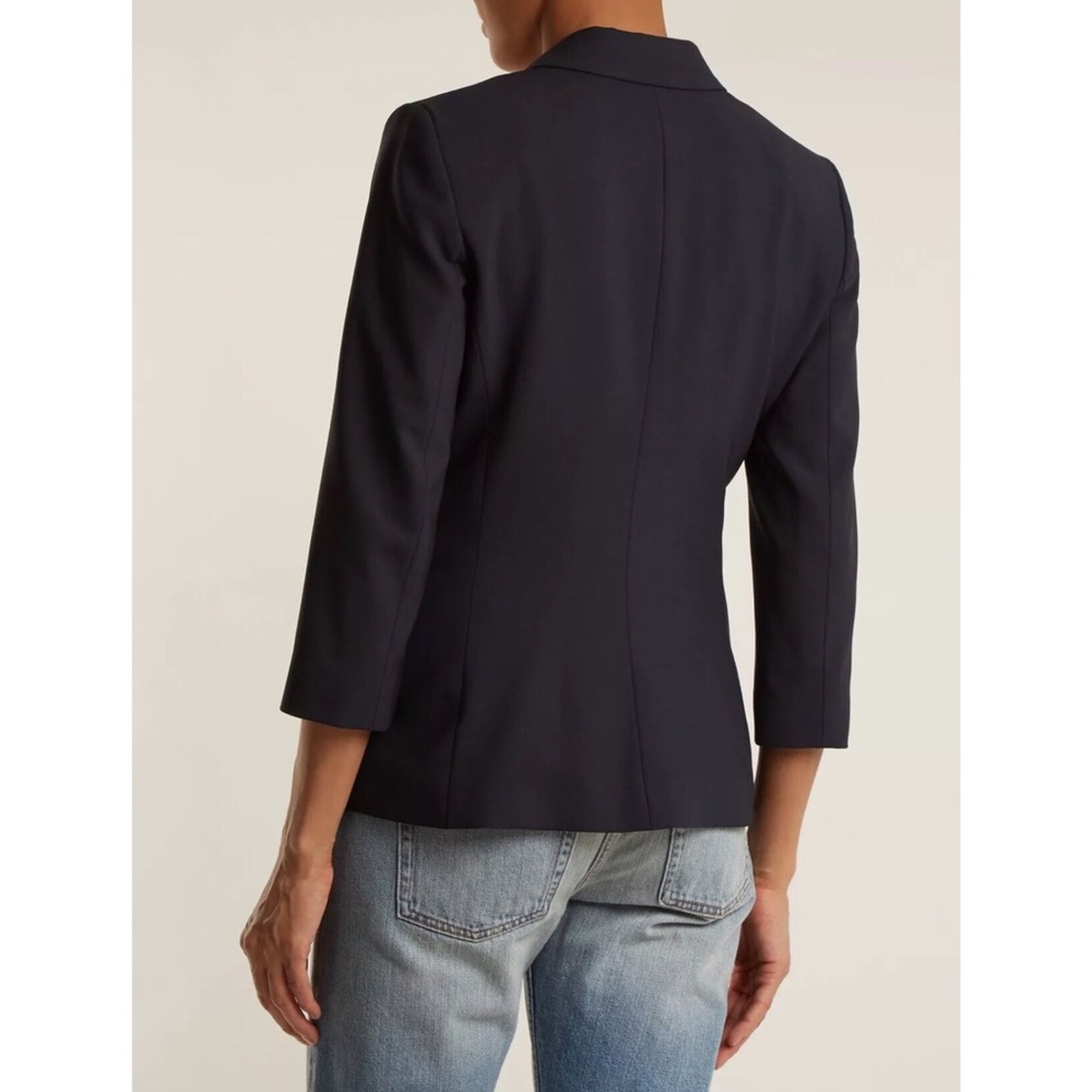 The Row navy blue wool-blend Schoolboy blazer - Picture 3 of 8